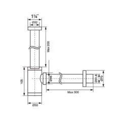 Tiger Design Bekersifon 5/4 RVS 7 Tiger Design Bekersifon 5/4 RVS -Badkamer Verkoop Winkel 123 4444