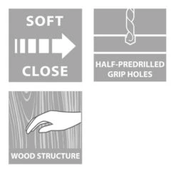 Tiger Badkamermeubel Studio 60 Cm Chalet Eik Met Keramische Waskom Hoogglans Wit En Ronde Grepen -Badkamer Verkoop Winkel 123 454