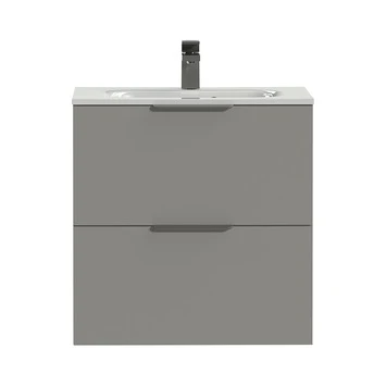 Tiger Badkamermeubel Studio 60 Cm Mat Grijs Met Polybeton Wastafel Hoogglans Wit En Profielgrepen 3 Tiger Badkamermeubel Studio 60 Cm Mat Grijs Met Polybeton Wastafel Hoogglans Wit En Profielgrepen