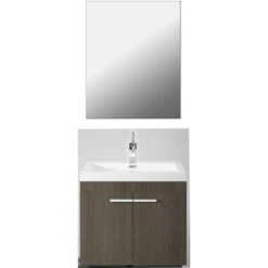 Flow Badkamermeubel Eiken Grijs 60 Cm