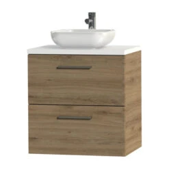 Tiger Badkamermeubel Studio 60cm Chalet Eik/witte Waskom Met Vierkante Greep 13 Tiger Badkamermeubel Studio 60cm Chalet Eik/witte Waskom Met Vierkante Greep -Badkamer Verkoop Winkel 123 54