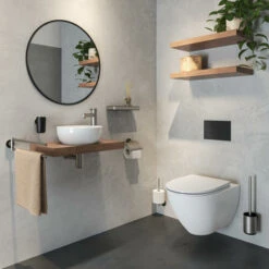 Tiger 2-armig Handdoekrek Cooper RVS/zwart -Badkamer Verkoop Winkel 123 649