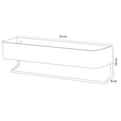 Sealskin Brix Wandrek Met Handdoekrek 35 Cm Wit -Badkamer Verkoop Winkel 123 657