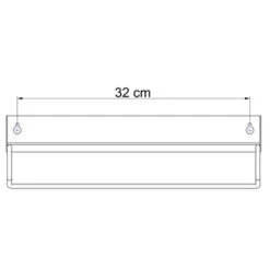 Sealskin Brix Wandrek Met Handdoekrek 35 Cm Wit -Badkamer Verkoop Winkel 123 658