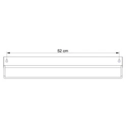 Sealskin Brix Wandrek Met Handdoekrek 55 Cm Zwart -Badkamer Verkoop Winkel 123 674