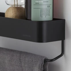Sealskin Brix Wandrek Met Handdoekrek 55 Cm Zwart -Badkamer Verkoop Winkel 123 678