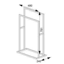 Sealskin Carré Handdoekrek Vrijstaand Wit -Badkamer Verkoop Winkel 123 714