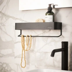 Sealskin Plank- En Handdoekhouder Brix Zwart -Badkamer Verkoop Winkel 123 794