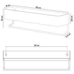 Sealskin Plank- En Handdoekhouder Brix Zwart -Badkamer Verkoop Winkel 123 799