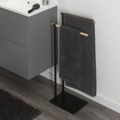 Sealskin Handdoekrek Brix Metaal Zwart -Badkamer Verkoop Winkel 123 816