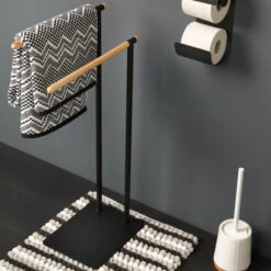 Sealskin Handdoekrek Brix Metaal Zwart -Badkamer Verkoop Winkel 123 819