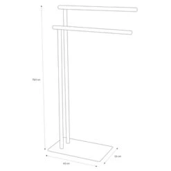Sealskin Handdoekrek Brix Metaal Zwart -Badkamer Verkoop Winkel 123 820