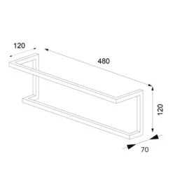 Sealskin Carré Handdoekrek 48 Cm Wit -Badkamer Verkoop Winkel 123 825