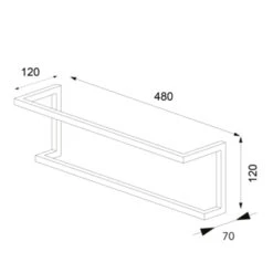 Sealskin Carré Handdoekrek 48 Cm Wit -Badkamer Verkoop Winkel 123 827