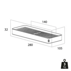 Tiger Planchet Carv 28 Cm Zwart -Badkamer Verkoop Winkel 123 860