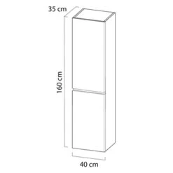 Tiger Karlo Kolomkast Naturel Eiken 160 Cm -Badkamer Verkoop Winkel 123 87