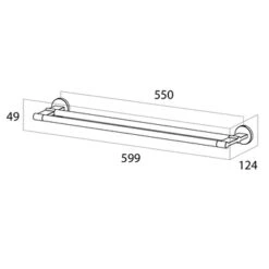 Tiger Handdoekhouder Noon Dubbel Zwart 11 Tiger Handdoekhouder Noon Dubbel Zwart -Badkamer Verkoop Winkel 123 909