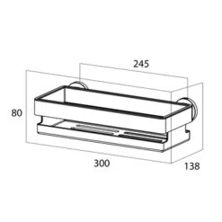 Tiger Noon Douchemand 30 X 8 X 13,8 Cm Inox -Badkamer Verkoop Winkel 123 978