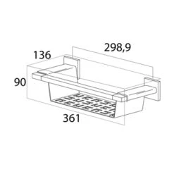 Tiger Wandkorf Items RVS -Badkamer Verkoop Winkel 123 982